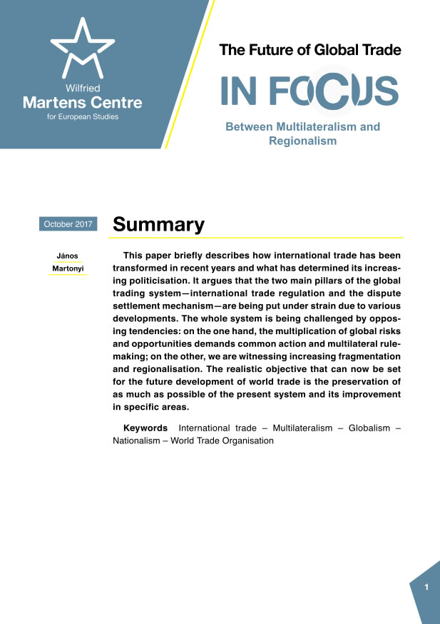 The Future of Global Trade: Between Multilateralism and Regionalism