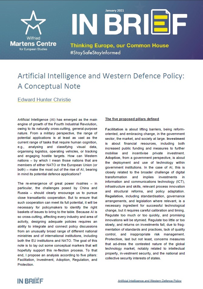 Artificial Intelligence and Western Defence Policy: A Conceptual Note