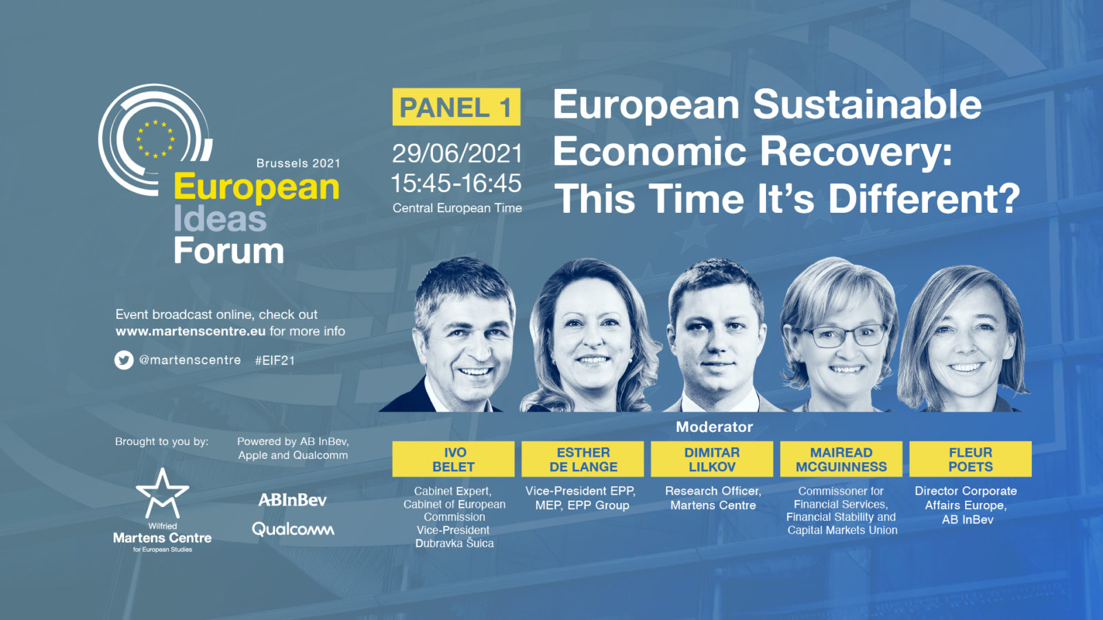 EIF 21 Panel 1 – European Sustainable Economic Recovery: This Time It’s Different?