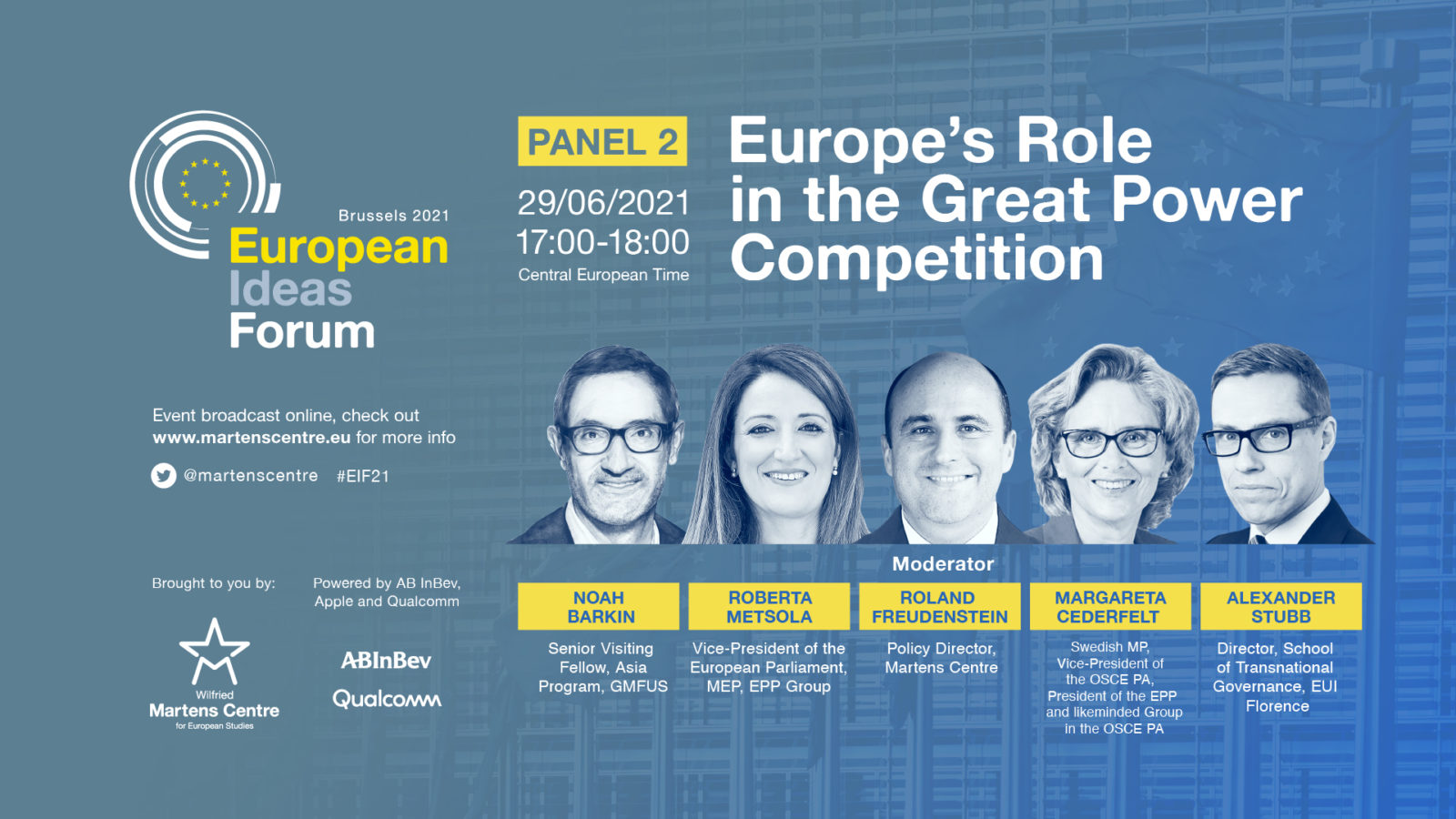 EIF 21 Panel 2 – Europe’s Role in the Great Power Competition