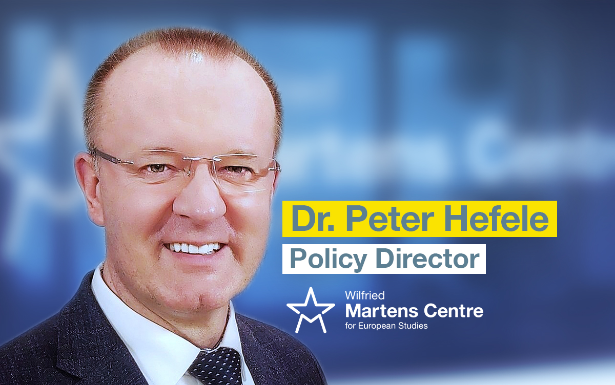 Peter Hefele has been appointed the new Policy Director of the Martens Centre