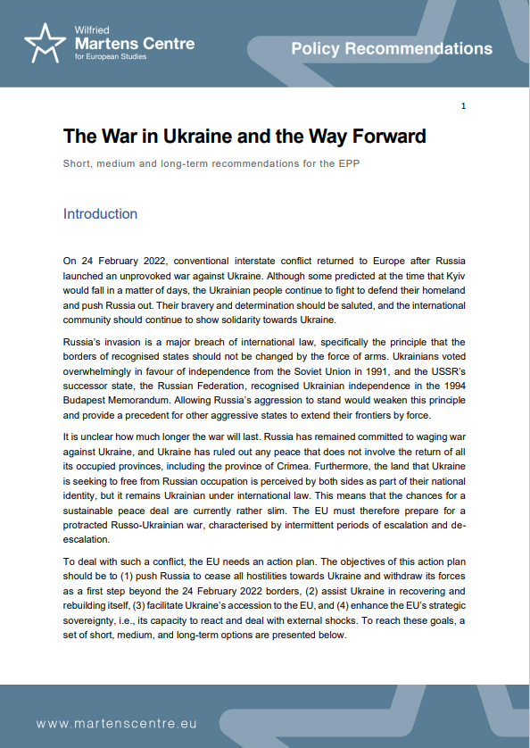 The War in Ukraine and the Way Forward