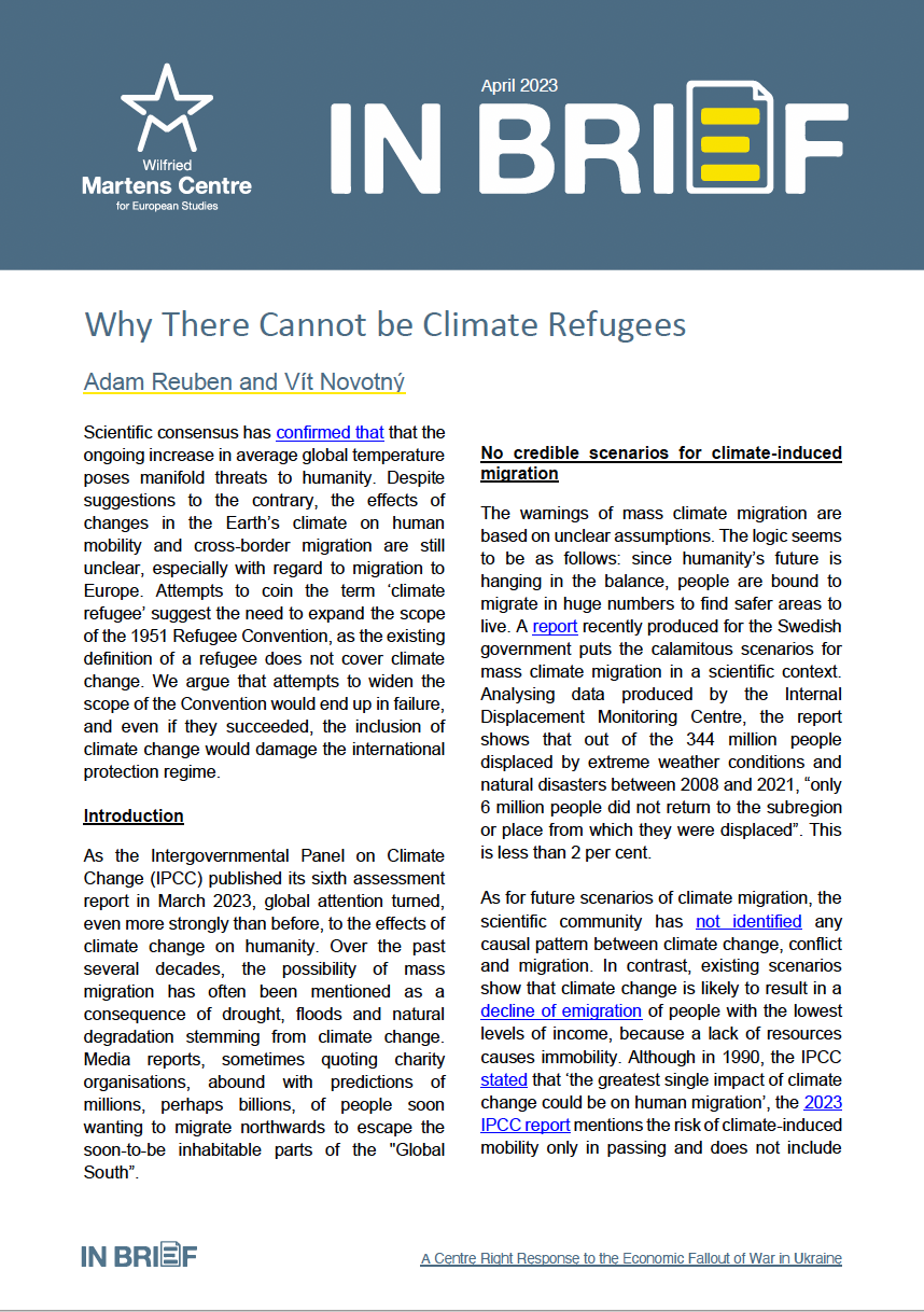 Why There Cannot be Climate Refugees