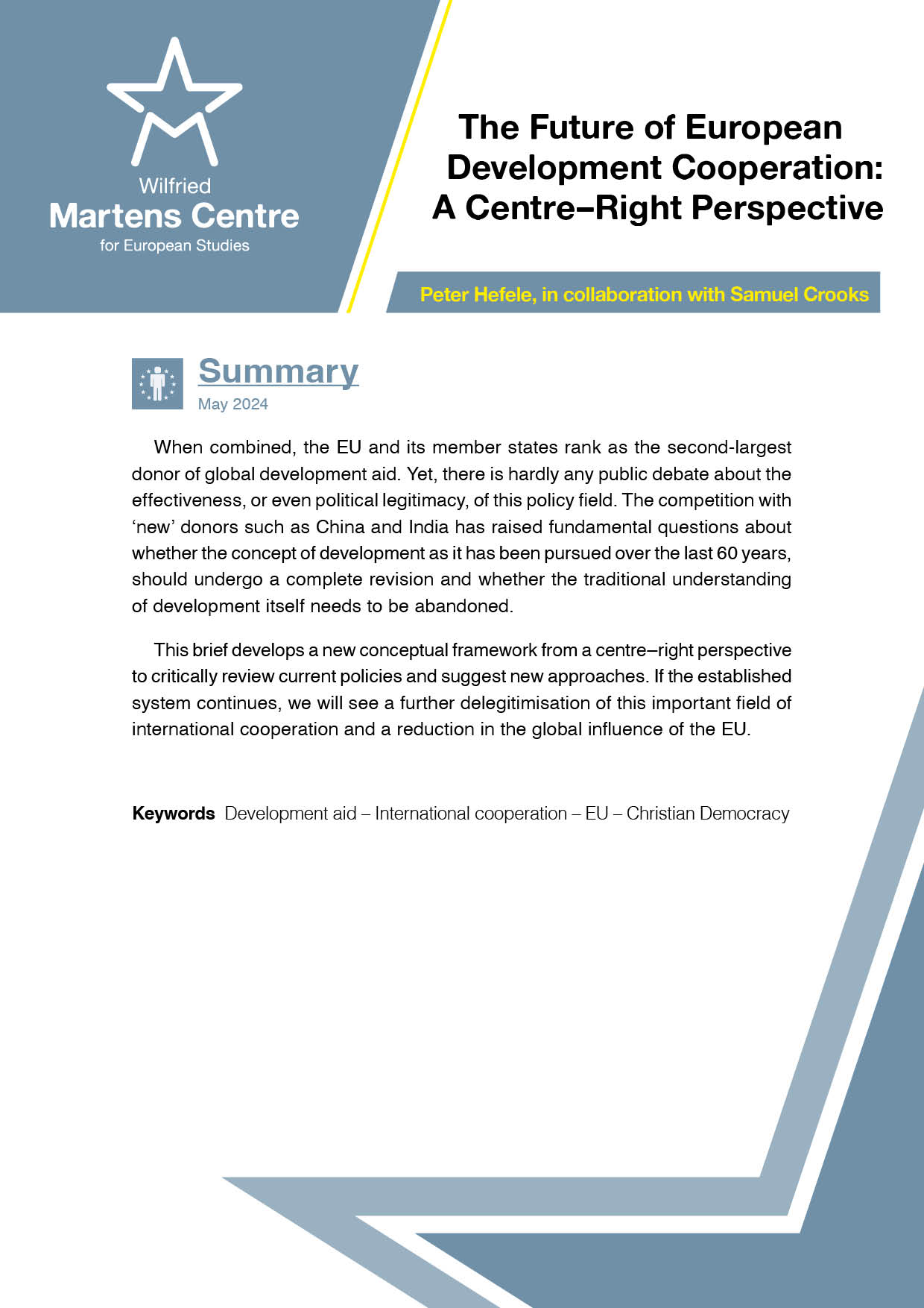Proposal For The European Commission White Paper On The Future Of