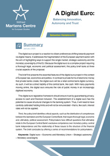 A Digital Euro: Balancing Innovation, Autonomy and Trust