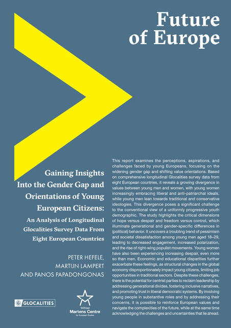 Gaining Insights Into the Gender Gap and Orientations of Young European Citizens: An Analysis of Longitudinal Glocalities Survey Data From Eight European Countries