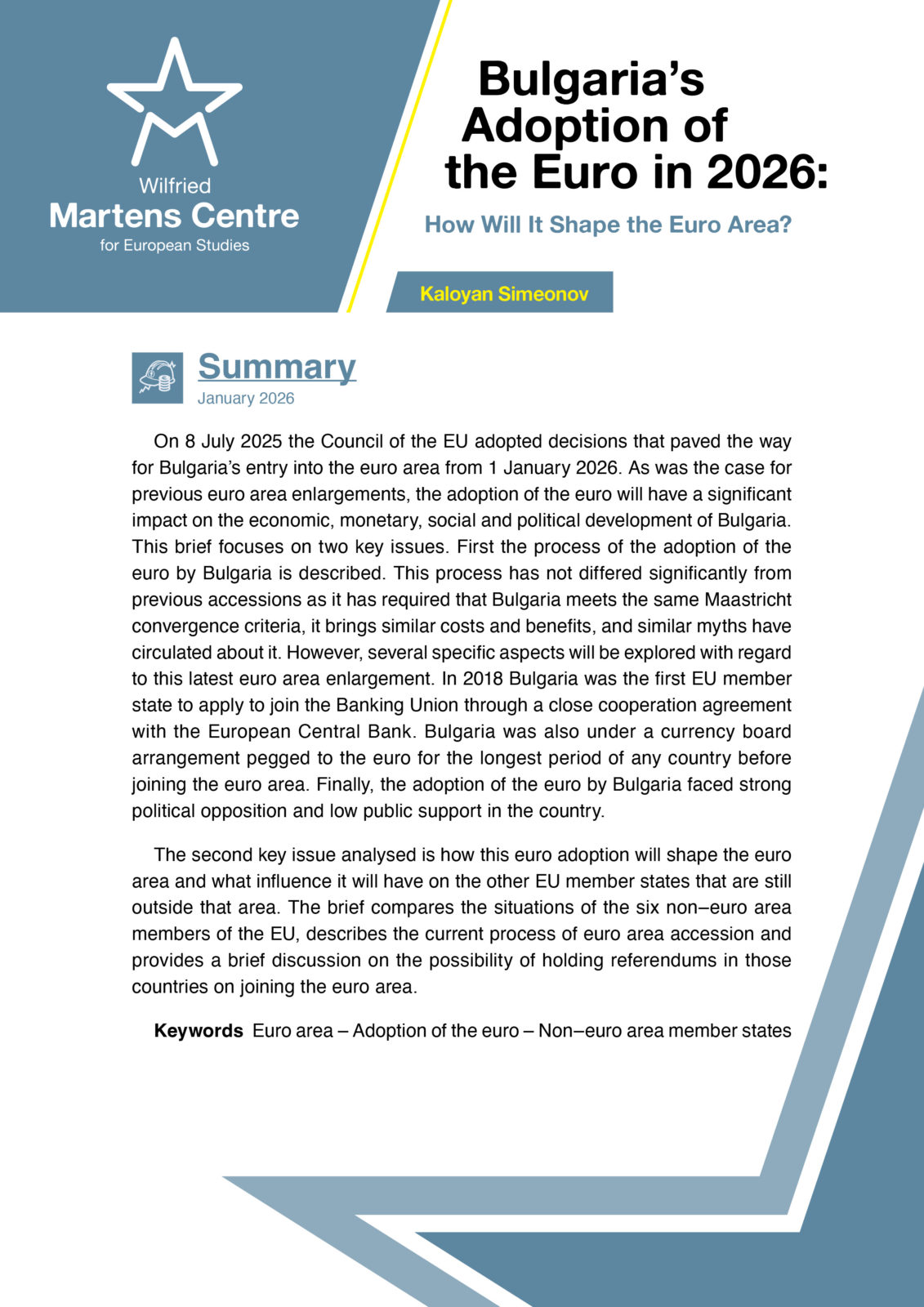 Bulgaria’s Adoption of the Euro in 2026: How Will It Shape the Euro Area?