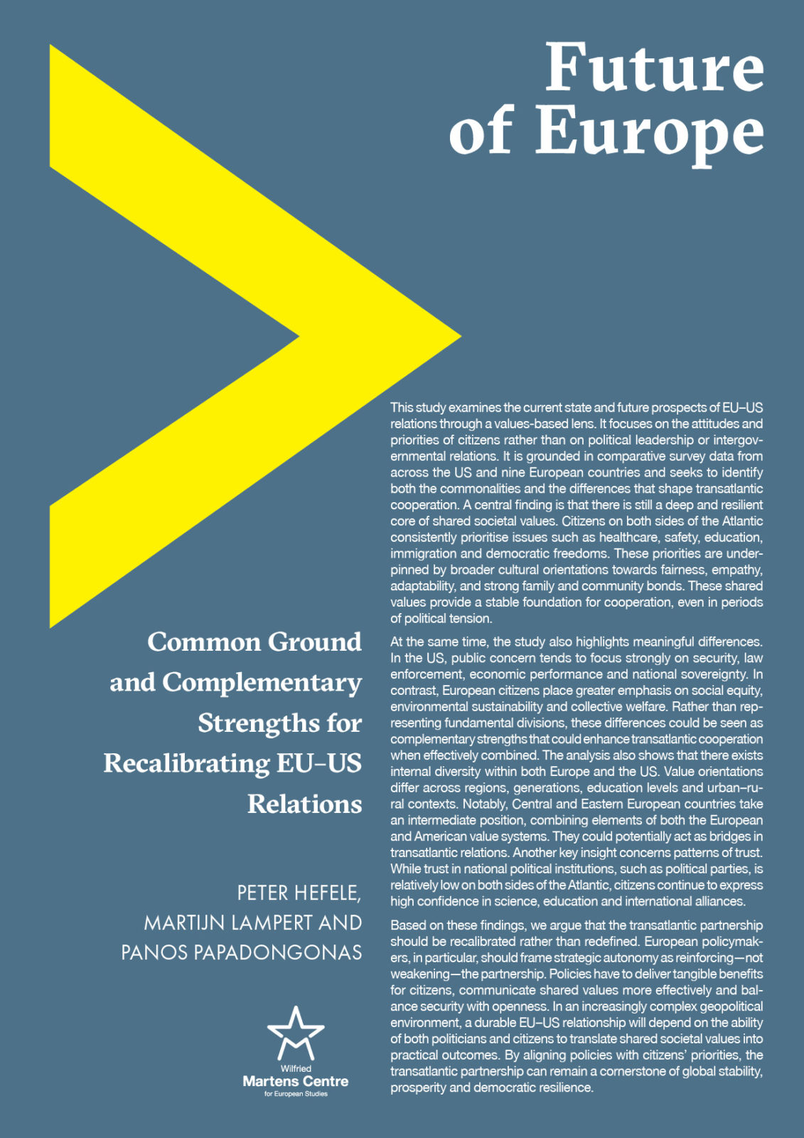 Common Ground and Complementary Strengths for Recalibrating EU–US Relations