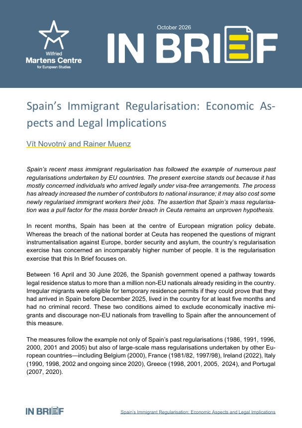 Spain’s Immigrant Regularisation: Economic Aspects and Legal Implications